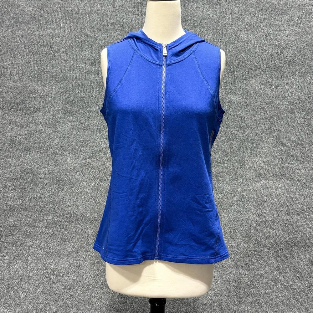 Lauren Ralph Lauren Tank Top Womens Medium Sleeveless Zip Hoodie Active Roy NWT